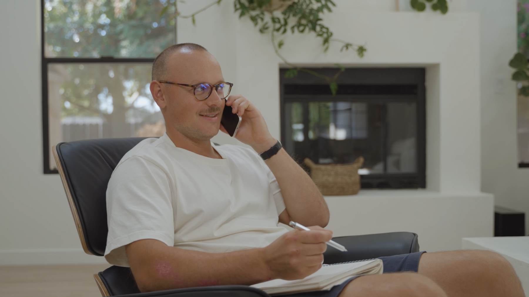 Vadim Bozhko taking a client call