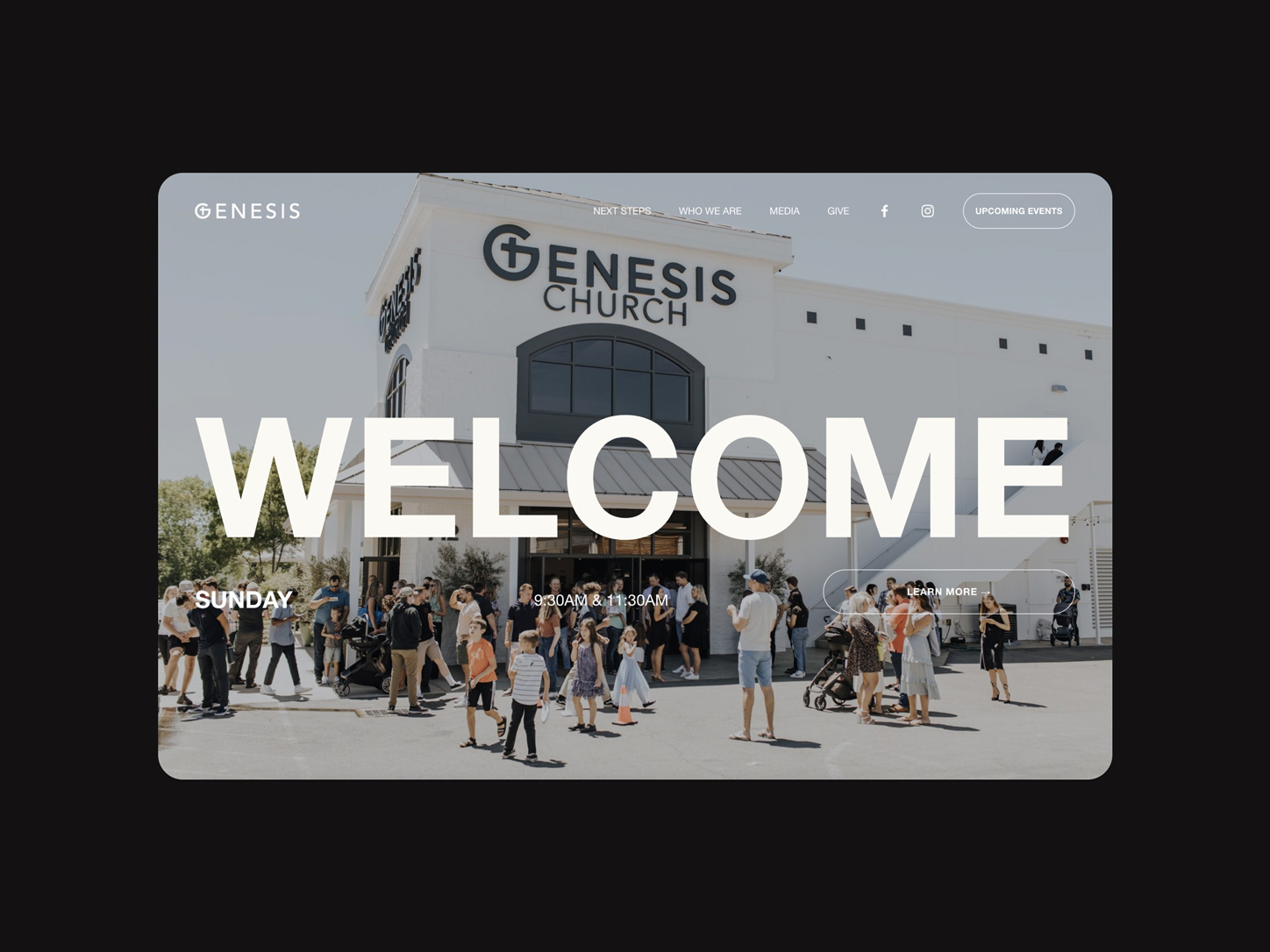 Genesis Church website homepage designed by Bozh Studio